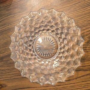 Vintage Fostoria 1950-1960's Crystal American Cube Plate